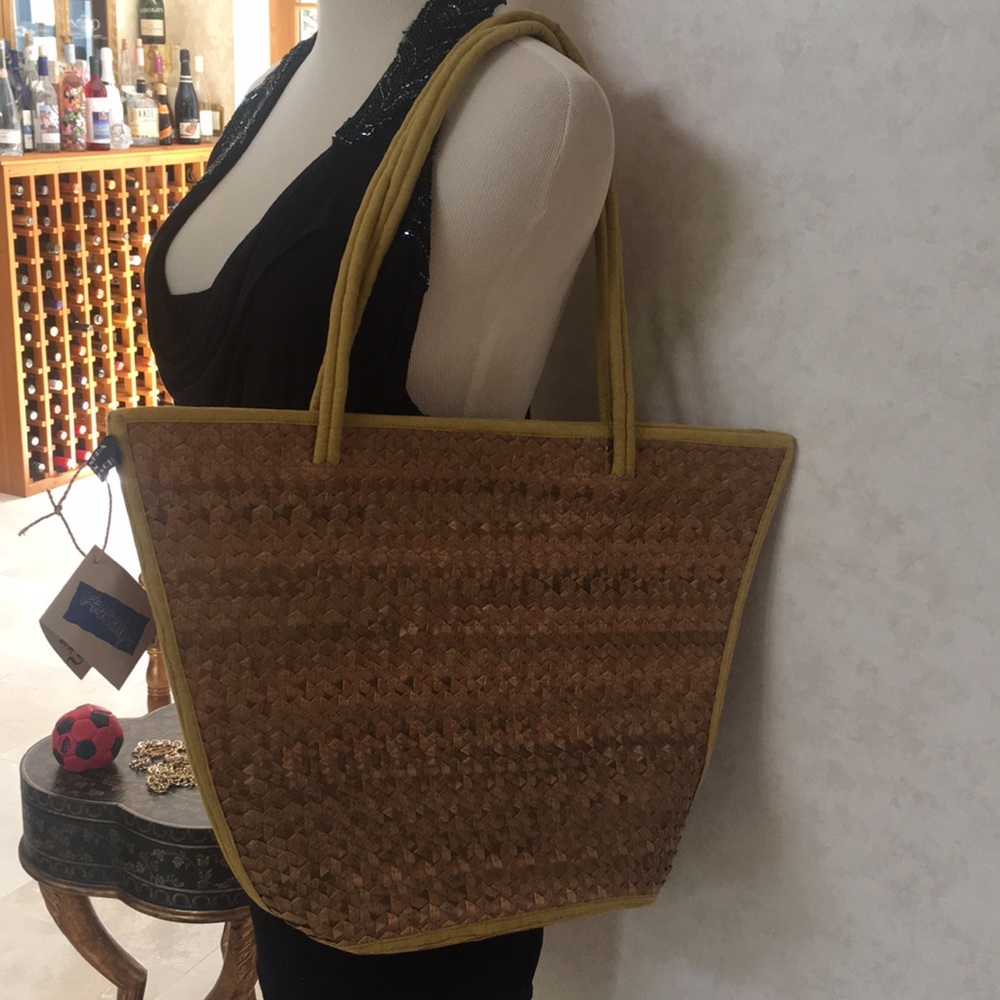 NWT Straw Tote w/ Rolled Cotton Handles 🎁 Gift